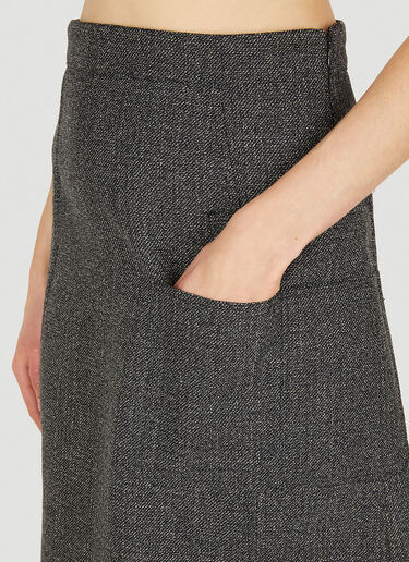 Plan C Prince of Wales Midi Skirt Grey plc0250012