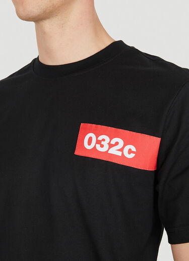 032C ロゴプリント テープTシャツ ブラック cee0350002