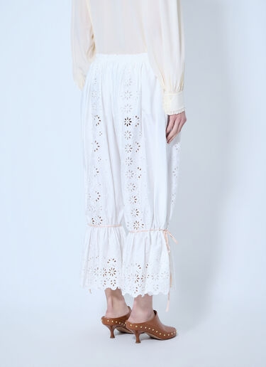 LN-CC® - Chloé: Fluid Drawstring Trousers - White Chloé Fluid Drawstring Trousers White chl0265007