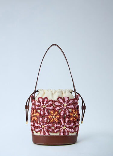 Marni Embroidered Bucket Bag Beige mni0264010