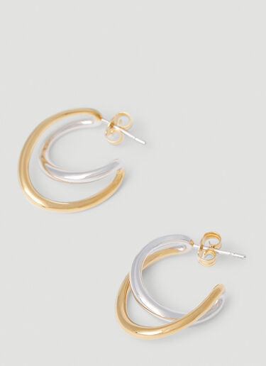 Charlotte Chesnais Initial Hoop Earrings Gold ccn0253004