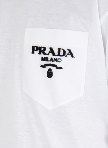 Prada Velvet Logo T-Shirt White pra0147079