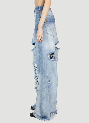 VETEMENTS Destroyed Baggy Jeans Light Blue vet0251002