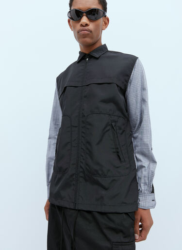 Junya Watanabe Ripstop Panel Shirt Black jwn0154006