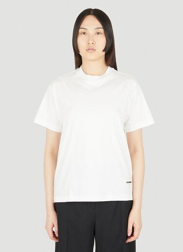 Jil Sander+ 클래식 티셔츠 3개 팩 화이트 jsp0247014
