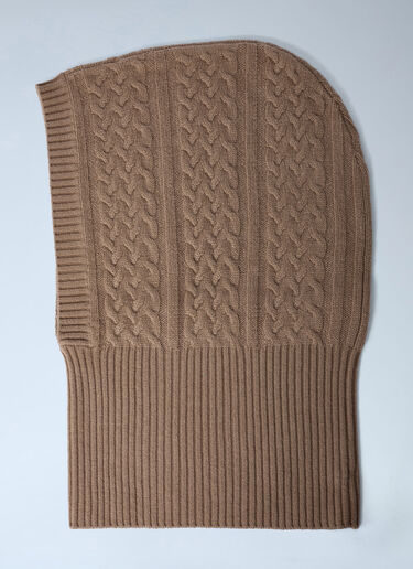 Max Mara Logo Motif Balaclave Camel max0262036