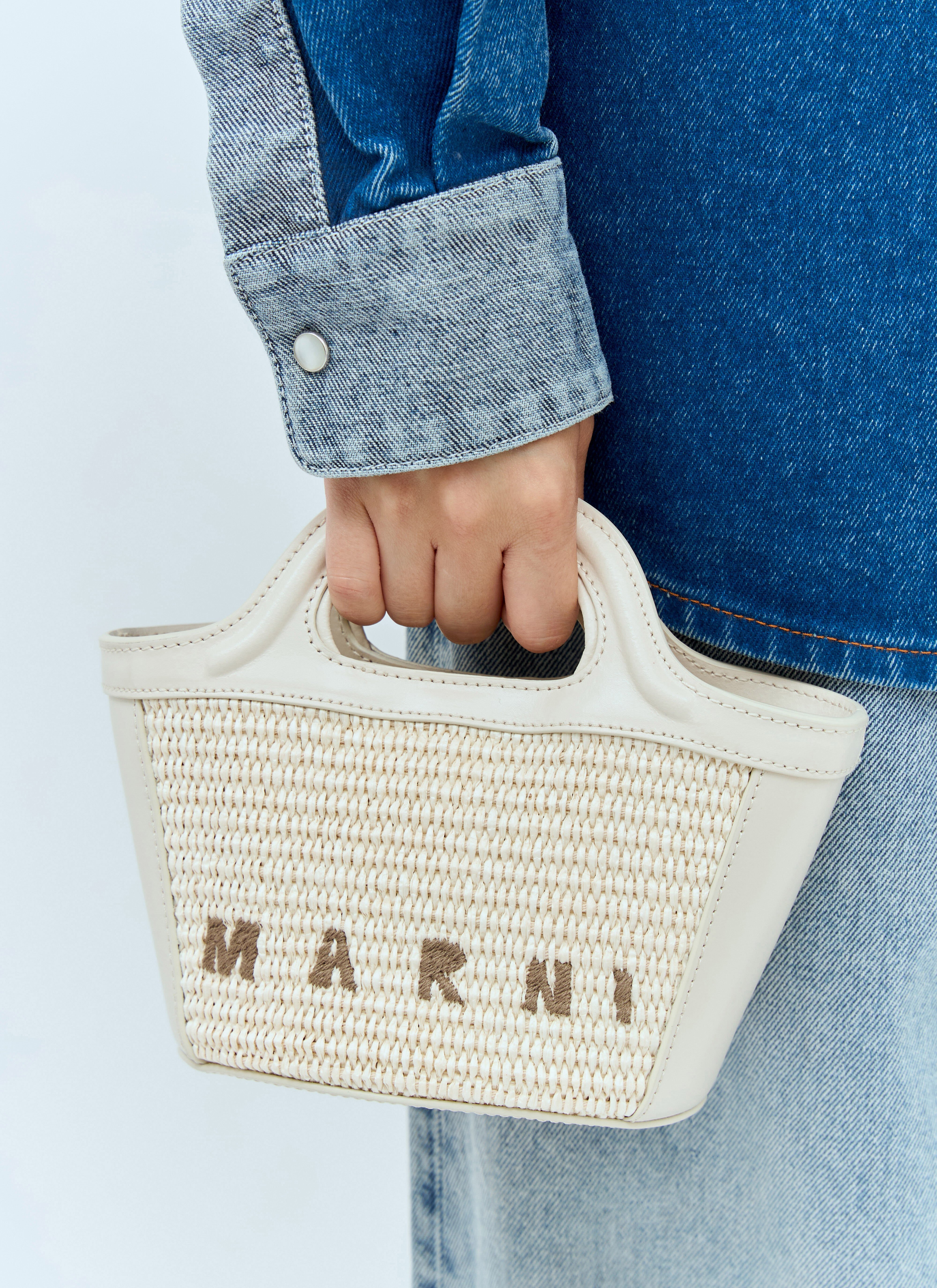 Marni Women's' Tropicalia Micro Tote Bag in White | LN-CC®