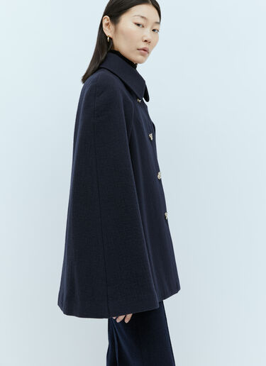 Chloé Short Cape Coat Navy chl0255005