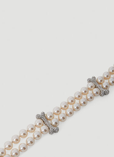 Vivienne Westwood Faustine Pearl Choker Necklace White vvw0251089