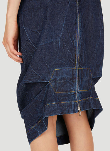 Vivienne Westwood Gathered Denim Skirt Blue vvw0249010