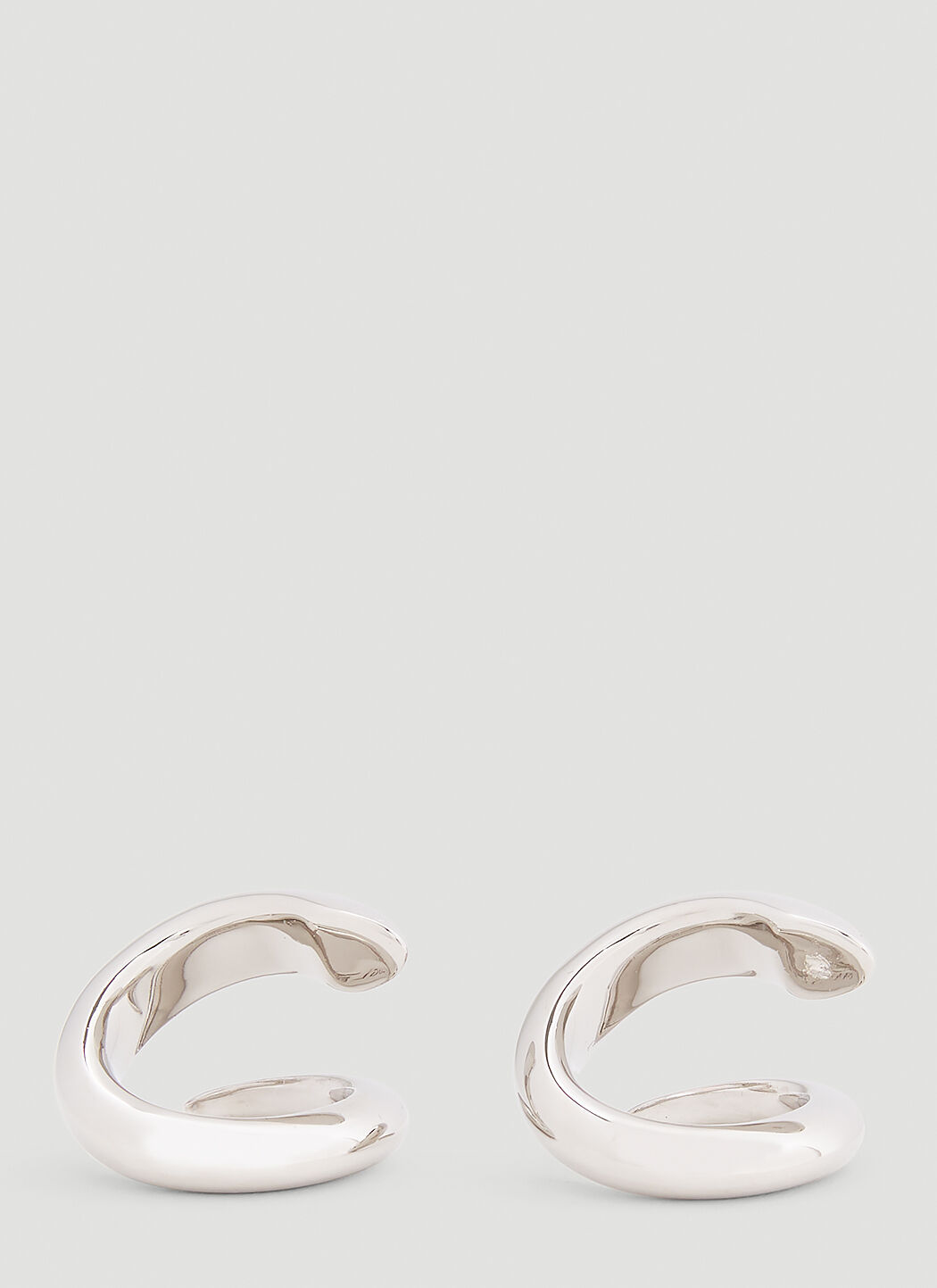 Mugler Thorn intertwined hoop earrings - Silver