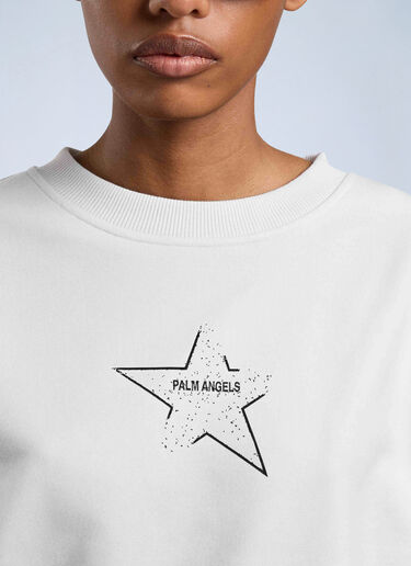 LN-CC® - Palm Angels: Icon Palm Loose Crop Crew - Black Palm Angels Icon Palm Loose Crop Crew Black pma0266058