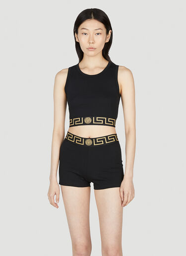 Greca Trim Tank Top Versace Greca Trim Tank Top Black vrs0252011