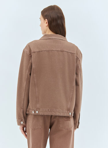 Miu Miu 가먼트 다이 데님 재킷 브라운 miu0259005