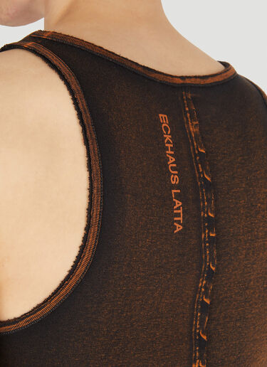 Eckhaus Latta Lapped Tank Top Brown eck0351003