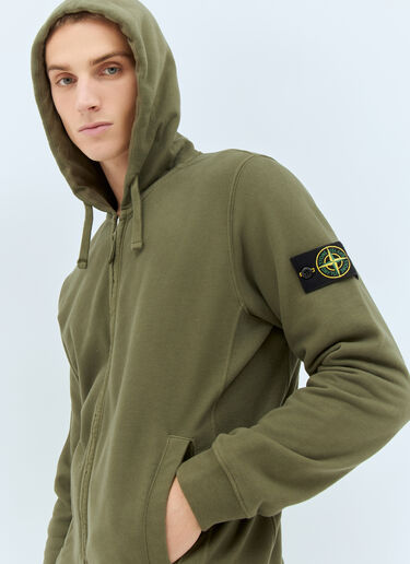 Stone Island Zip-Up Sweatshirt Green sto0158050