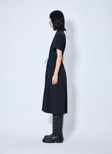 LN-CC® - Moncler: Short Sleeve Midi Dress - Black Moncler Short Sleeve Midi Dress Black mon0265090