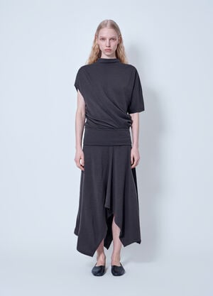 Lemaire Twisted Dress Dark Grey lem0266009