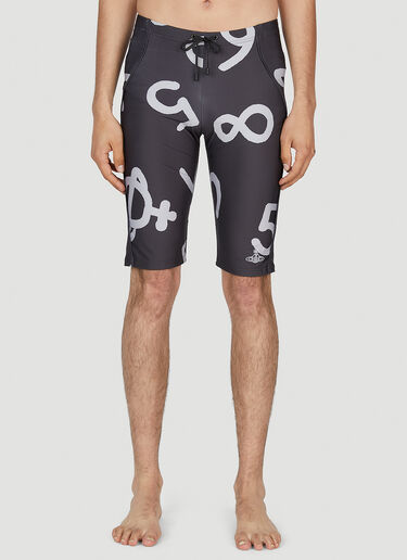 Vivienne Westwood Graphic Print Swim Bermudas Black vvw0152009