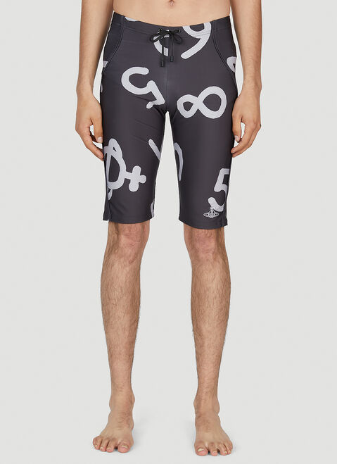 Gucci Graphic Print Swim Bermudas 블루 guc0153009