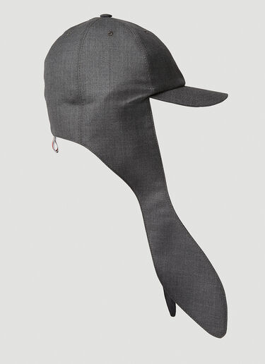 Thom Browne Tie Up 6 拼接棒球帽 深灰色 thb0151047