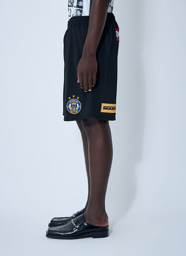 로고 모티프 풋볼 쇼츠 Martine Rose 로고 모티프 풋볼 쇼츠 블랙 mtr0159006