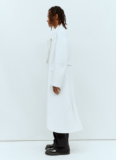 Aaron Esh Double Button Coat White ash0154006