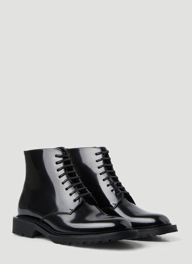 Saint Laurent Army Lace Up Boots Black sla0249109