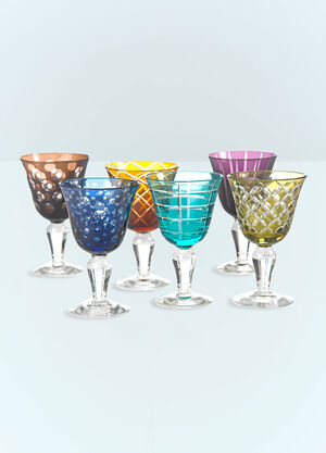 Polspotten Cuttings Set Of Six Wine Glasses Multicolour wps0691150