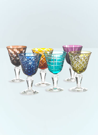 Polspotten Cuttings Set Of Six Wine Glasses Multicolour wps0691147