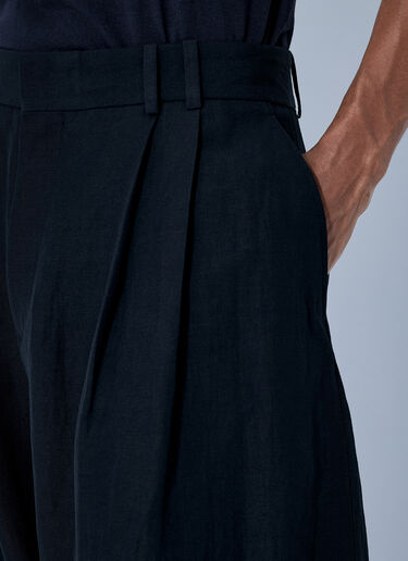 LN-CC® - Studio Nicholson: Double Pleat Volume Pants - Black Studio Nicholson Double Pleat Volume Pants Black stn0165014