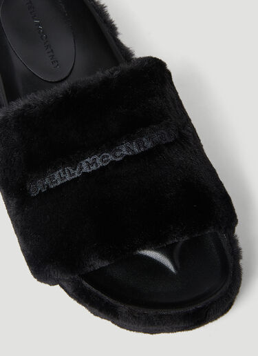 Stella McCartney Faux Fur Plarform Sandals Black stm0253014