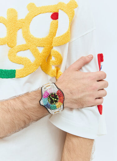 Walter Van Beirendonck Diamond Beaded Bracelet Silver wlt0158025
