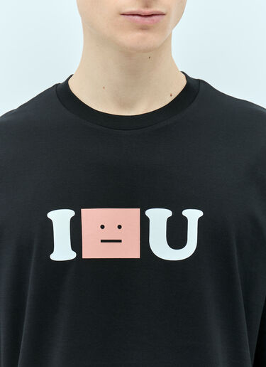 Acne Studios 方脸徽标 T 恤  黑色 acn0155007
