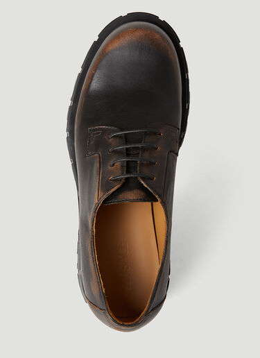 Versace Greca Portico Derby Shoes Brown ver0155026