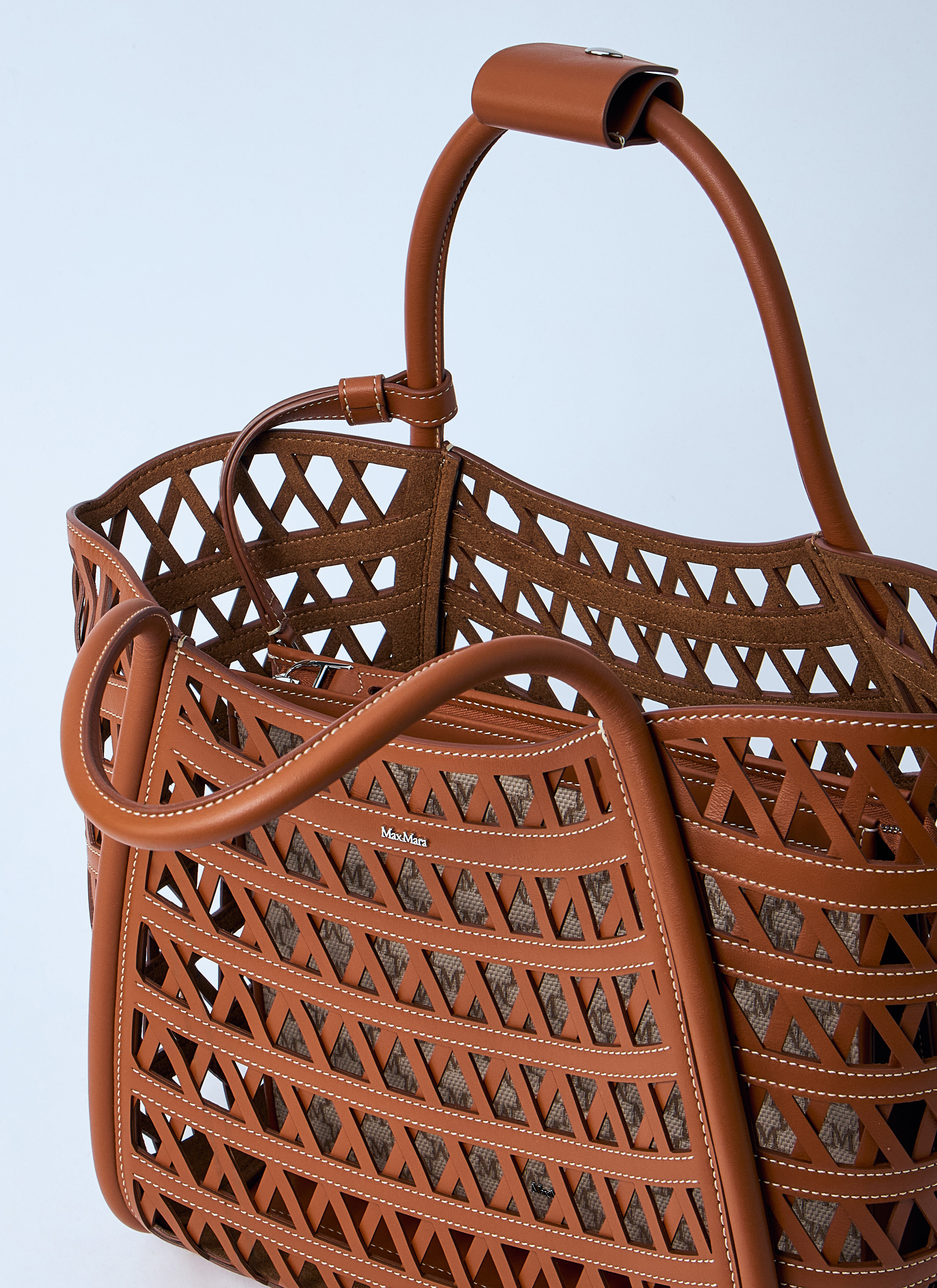 Max Mara Women's' Small Marine Woven Handbag in Brown | LN-CC®