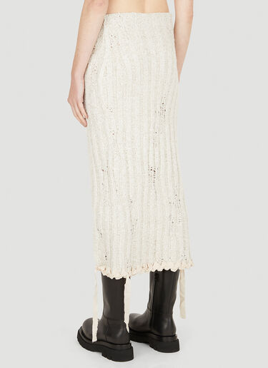 Acne Studios Distressed Crochet Skirt Cream acn0250060