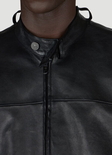 Balenciaga Deconstructed Leather Jacket Black bal0154002