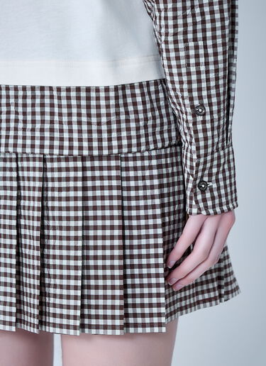 Moncler Layered Check T-Shirt White mon0264028