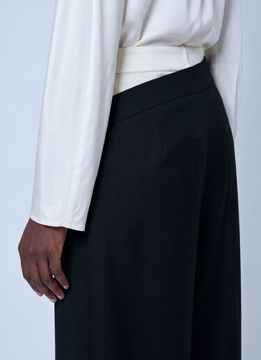 LN-CC® - RÓHE: Double Waistband Trousers - Black RÓHE Double Waistband Trousers Black roe0266006