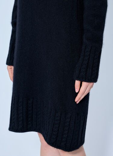 LN-CC® - Moncler: Turtleneck Knit Dress - Black Moncler Turtleneck Knit Dress Black mon0266045