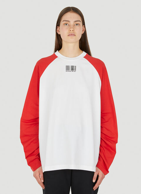 VTMNTS バーコード ロングスリーブTシャツ ブラック vtm0354008