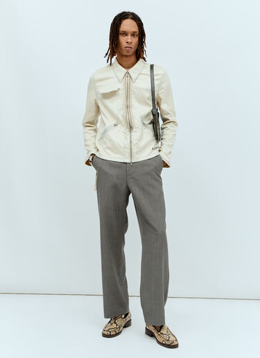 Acne Studios 펠트 지퍼 재킷  베이지 acn0156001