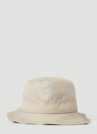 Ostrya Otis Logo Print Bucket Hat Beige ost0148024