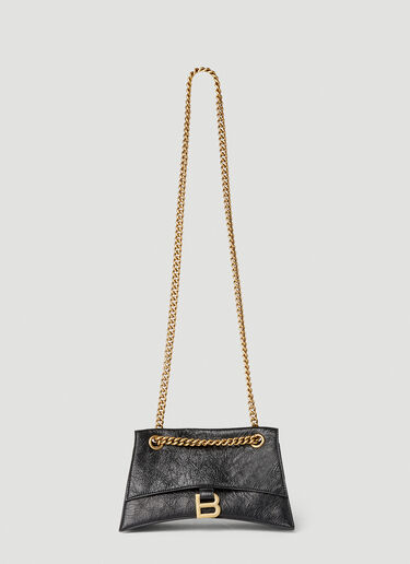 Balenciaga Small Crush Chain Shoulder Bag Black bal0251092