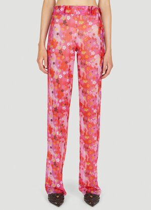 LOUISE LYNGH BJERREGAARD Pony Print Office Pants Pink llb0250006