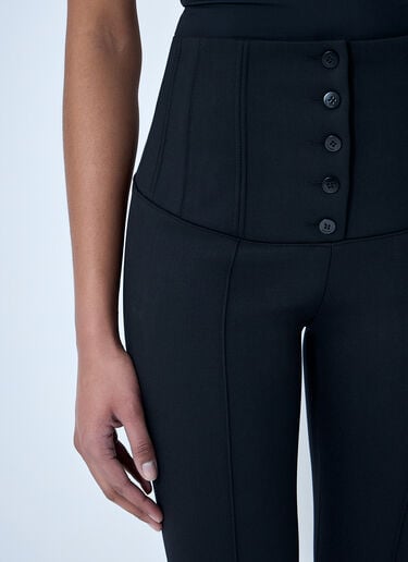 Jacquemus High-Waisted Buttoned Cycling Pants Black jac0264016