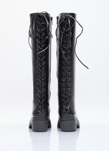 Alexander Wang Terrain 系带及膝靴 黑色 awg0256021