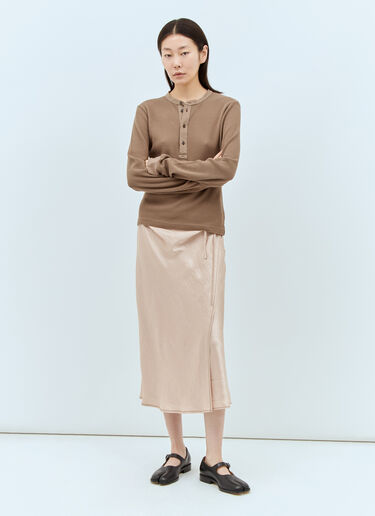 Acne Studios Satin Wrap Skirt Beige acn0257016