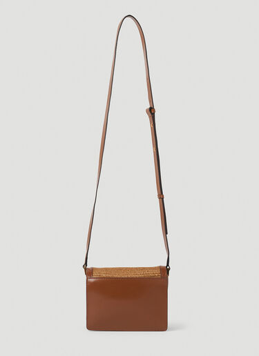 Marni Raffia Trunk Shoulder Bag Brown mni0251042